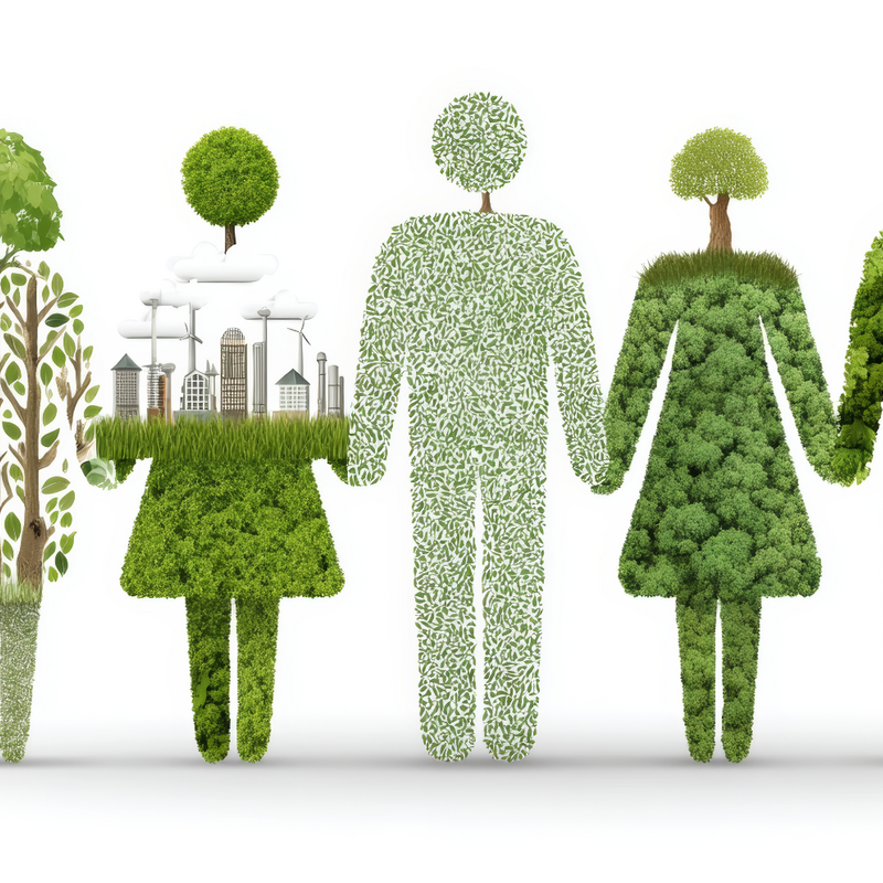 Illustration grüne Personen